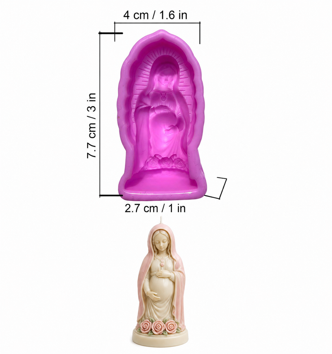 Molde Virgen de la Dulce Espera (Pequeña) Embarazada – Código: 005619