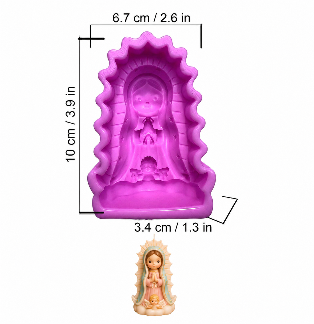 Molde Virgen con Niño (Grande) – Código: 005615