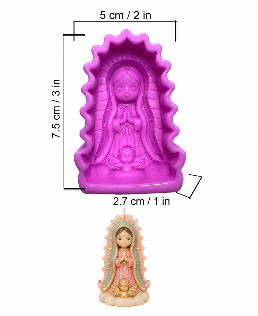 Molde Virgen con Niño (Pequeño) – Código: 005614