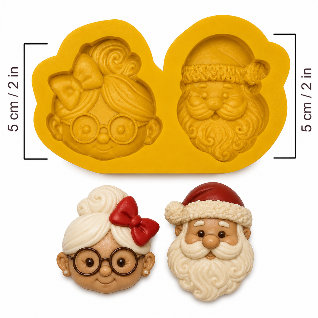 Molde Caritas Navideñas Noel y Noela – Código: 005590