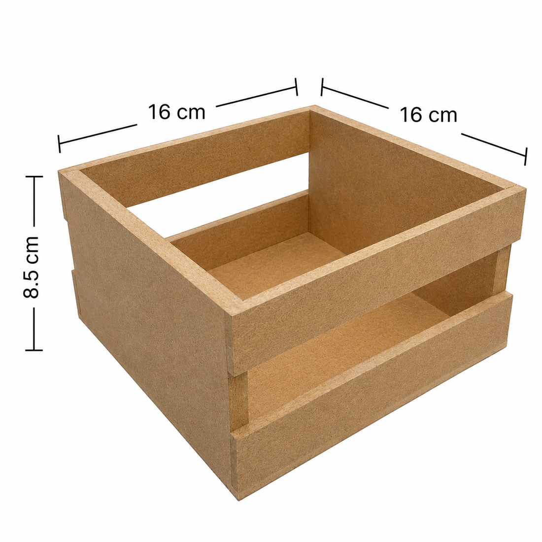 Caja Ranurada 2 tiras 16x16cm Cod: cn166
