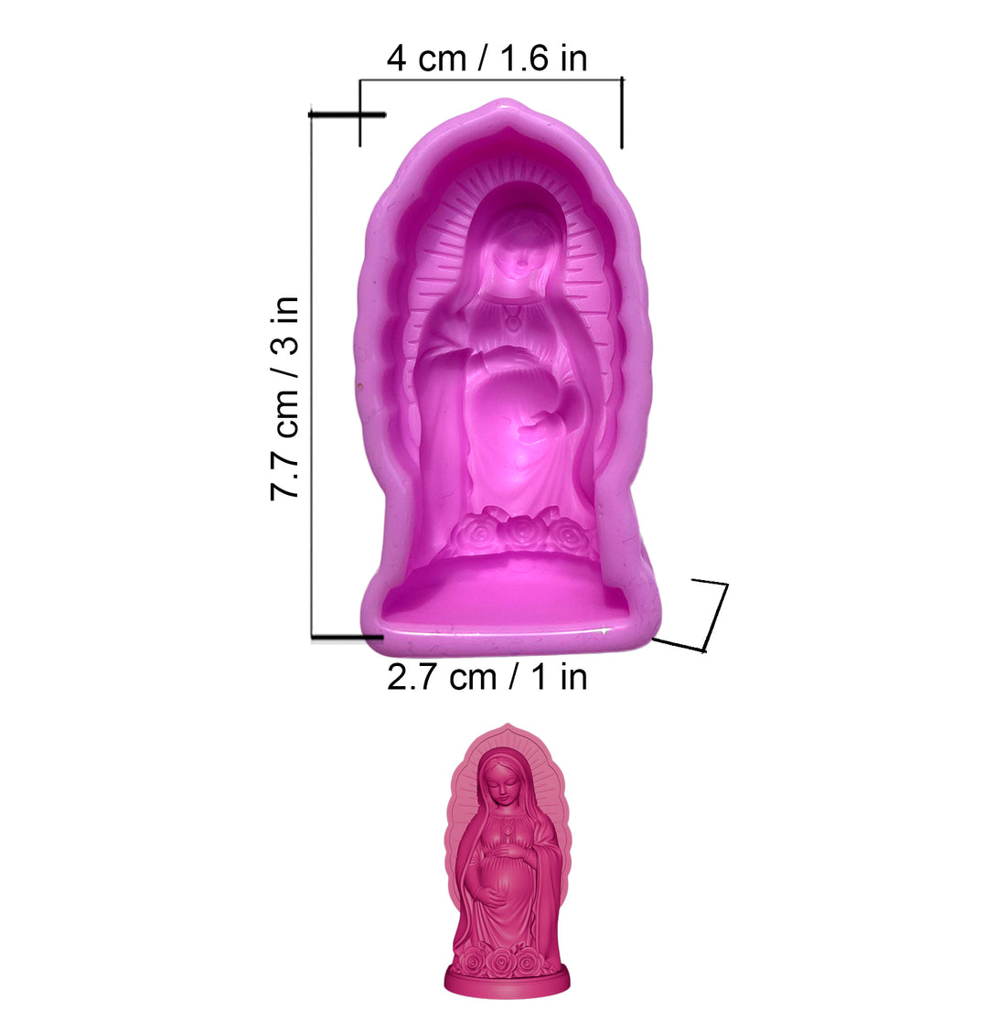 Molde Virgen de la Dulce Espera (Pequeña) Embarazada – Código: 005619