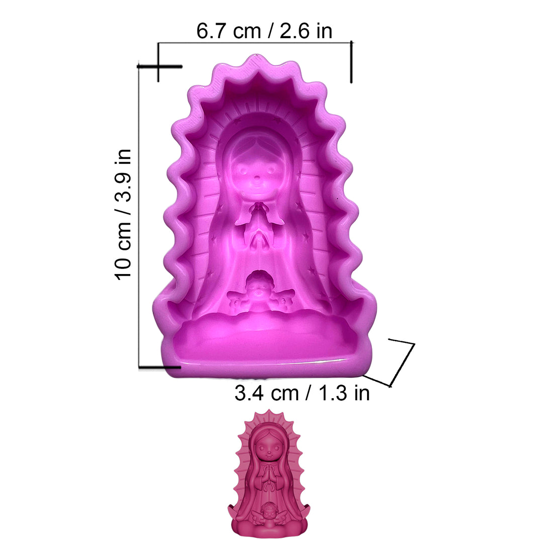 Molde Virgen con Niño (Grande) – Código: 005615