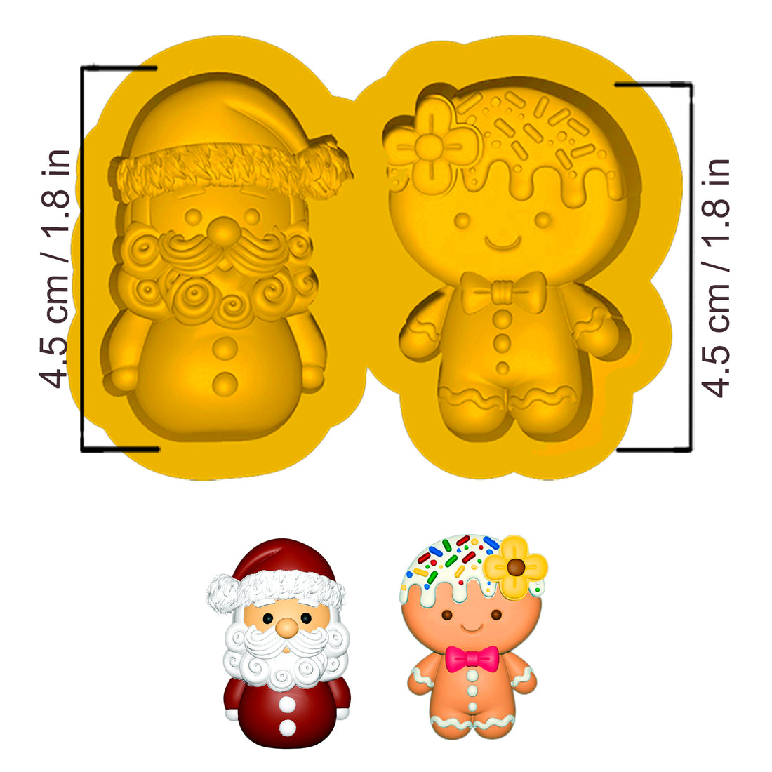Molde Muñecos Navideños Noel y Ginger – Código: 005589
