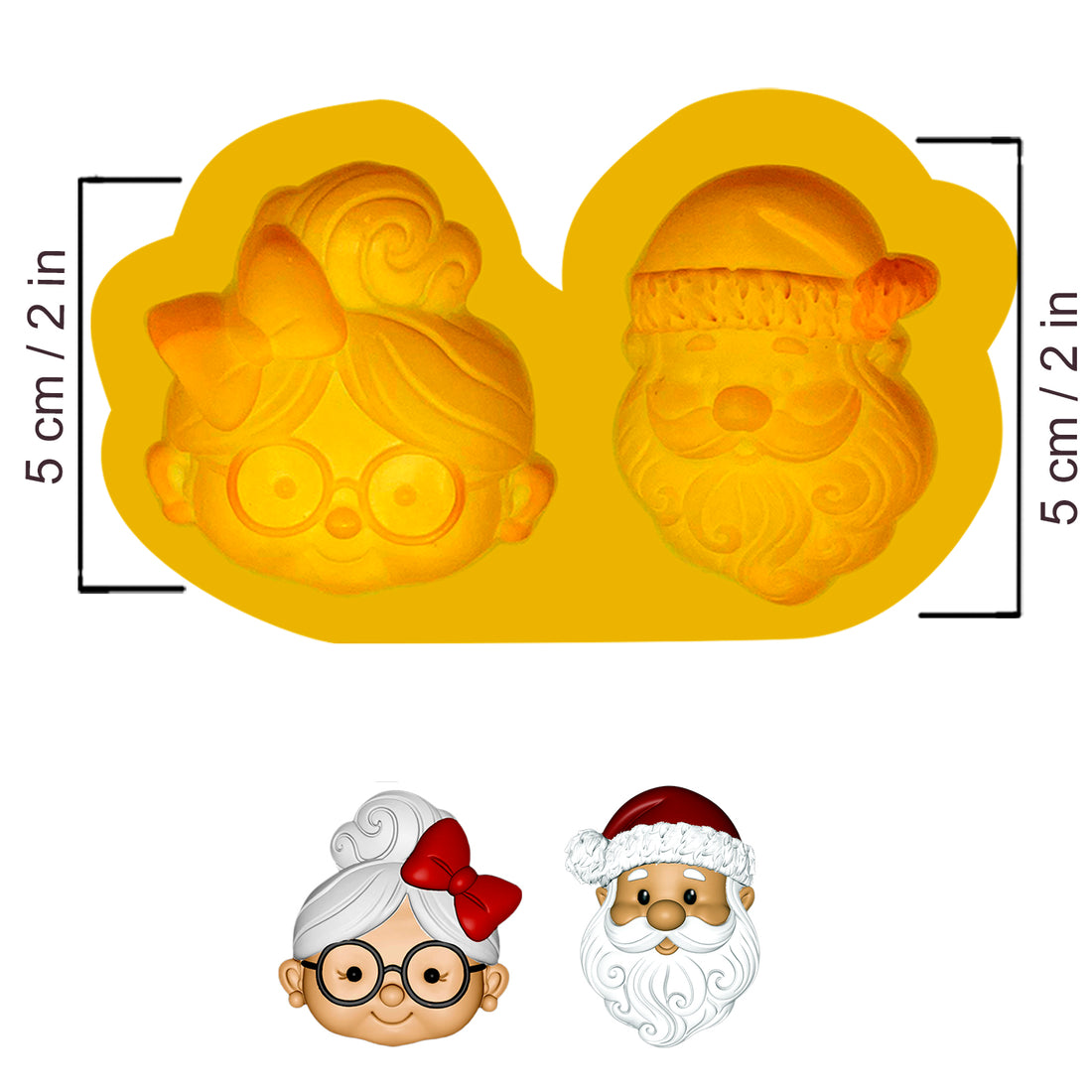 Molde Caritas Navideñas Noel y Noela – Código: 005590
