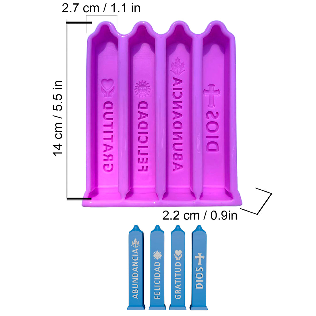 Molde Velas x4 Modelo 1 – Código: 005606