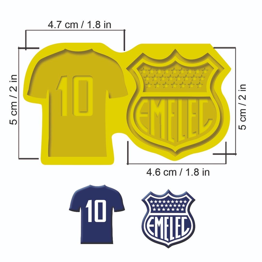 Molde de Silicón Escudo de Emelec y Camisa – Código: MP002