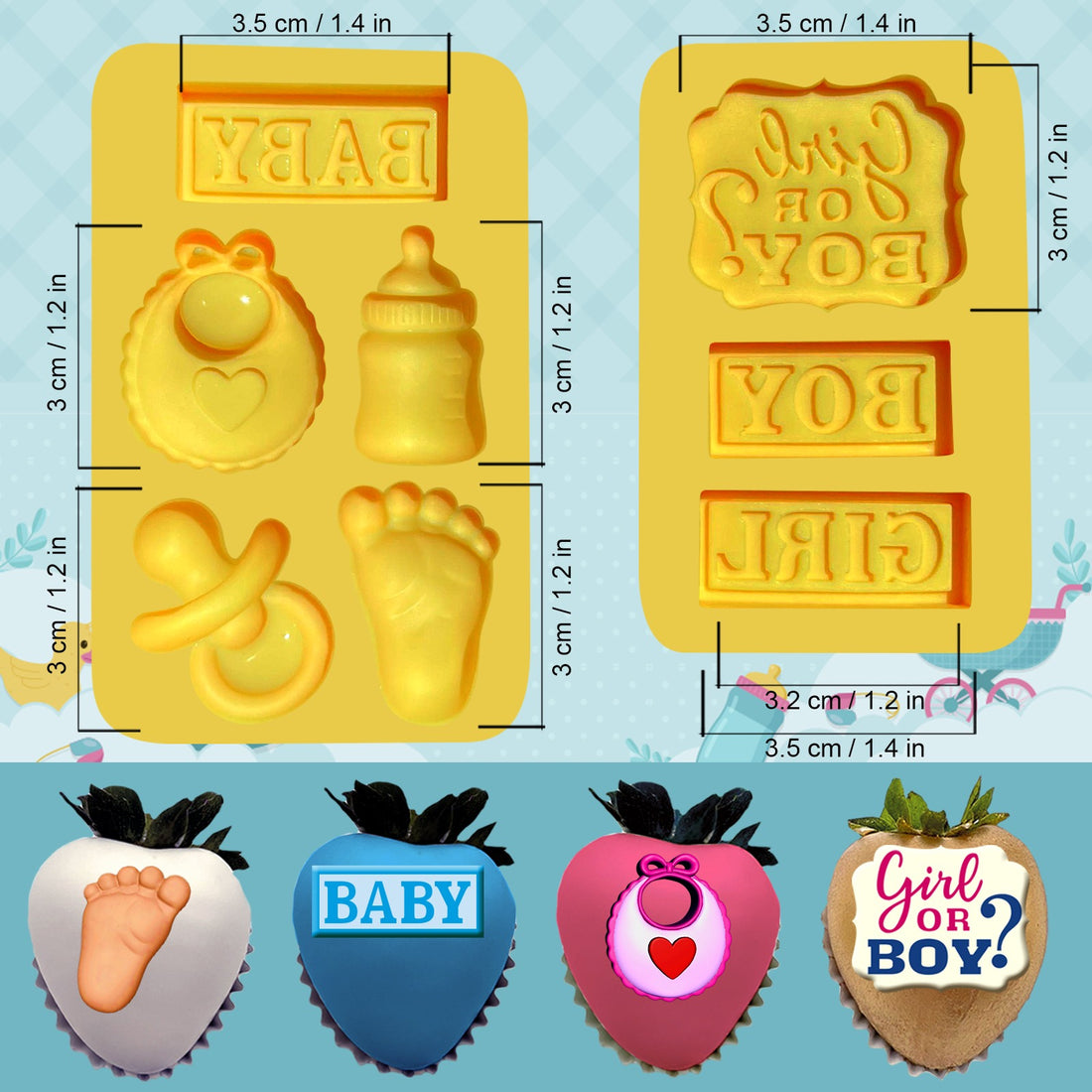 Set de Moldes Baby Shower – Código: BABY1