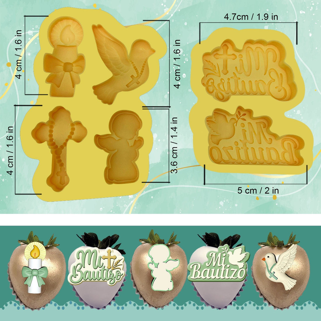 Set de Moldes Bautizo – Código: BAUT1