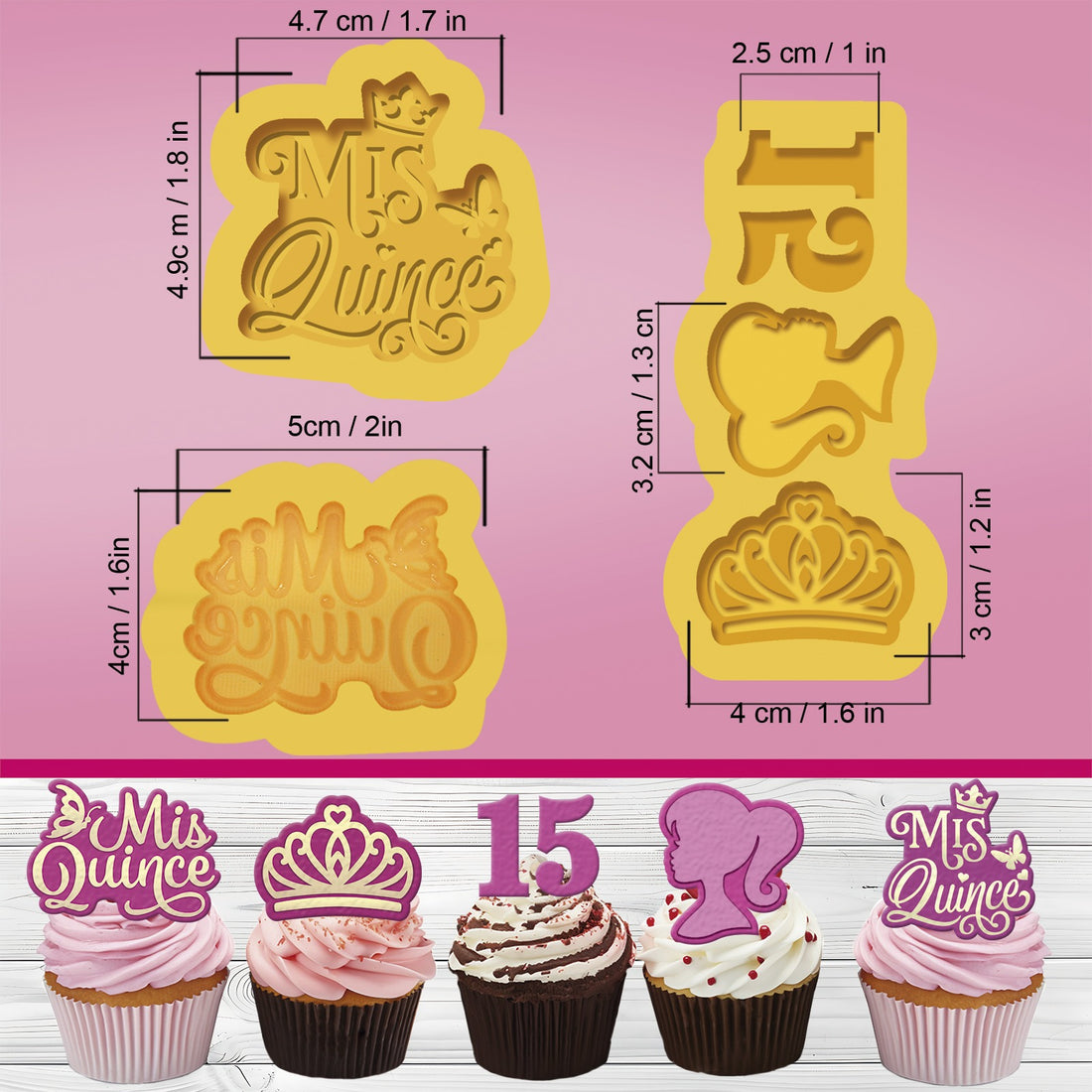 Set de Moldes Quince Años – Código: QUIN1