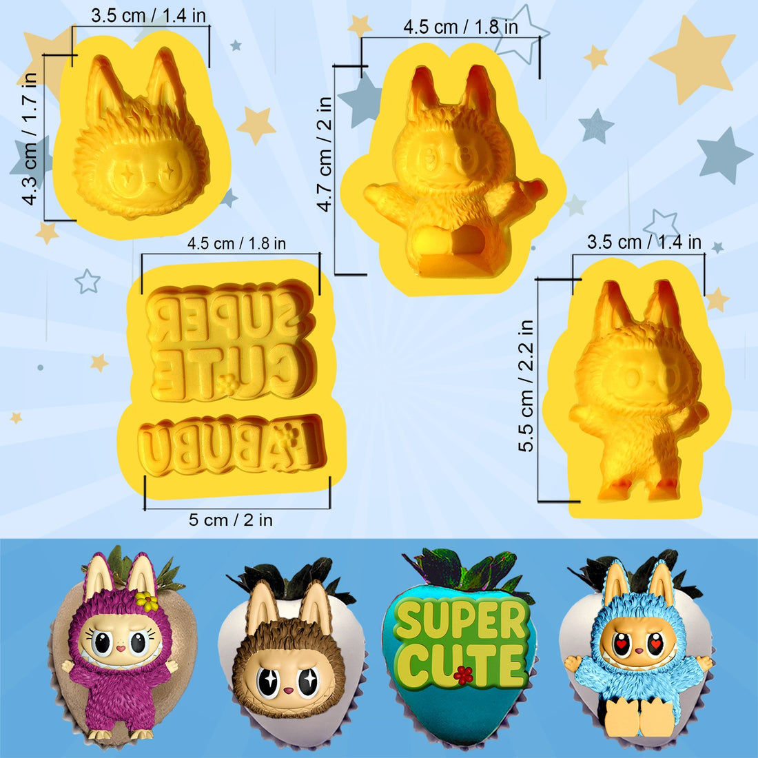 Set de Moldes Labubu – Código: 005610