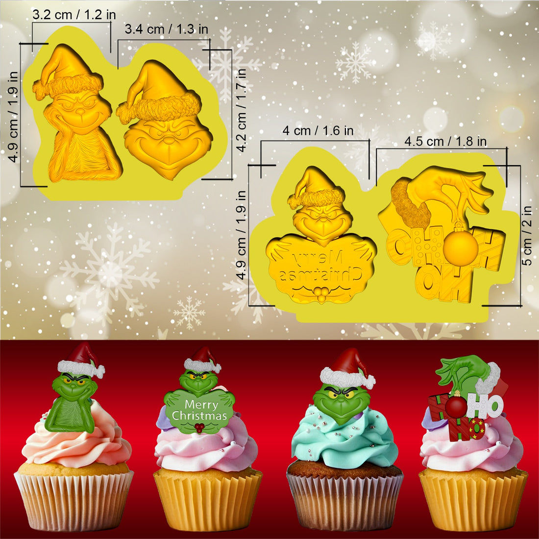 Set de Moldes Grinch 1 – Código: GRSET1