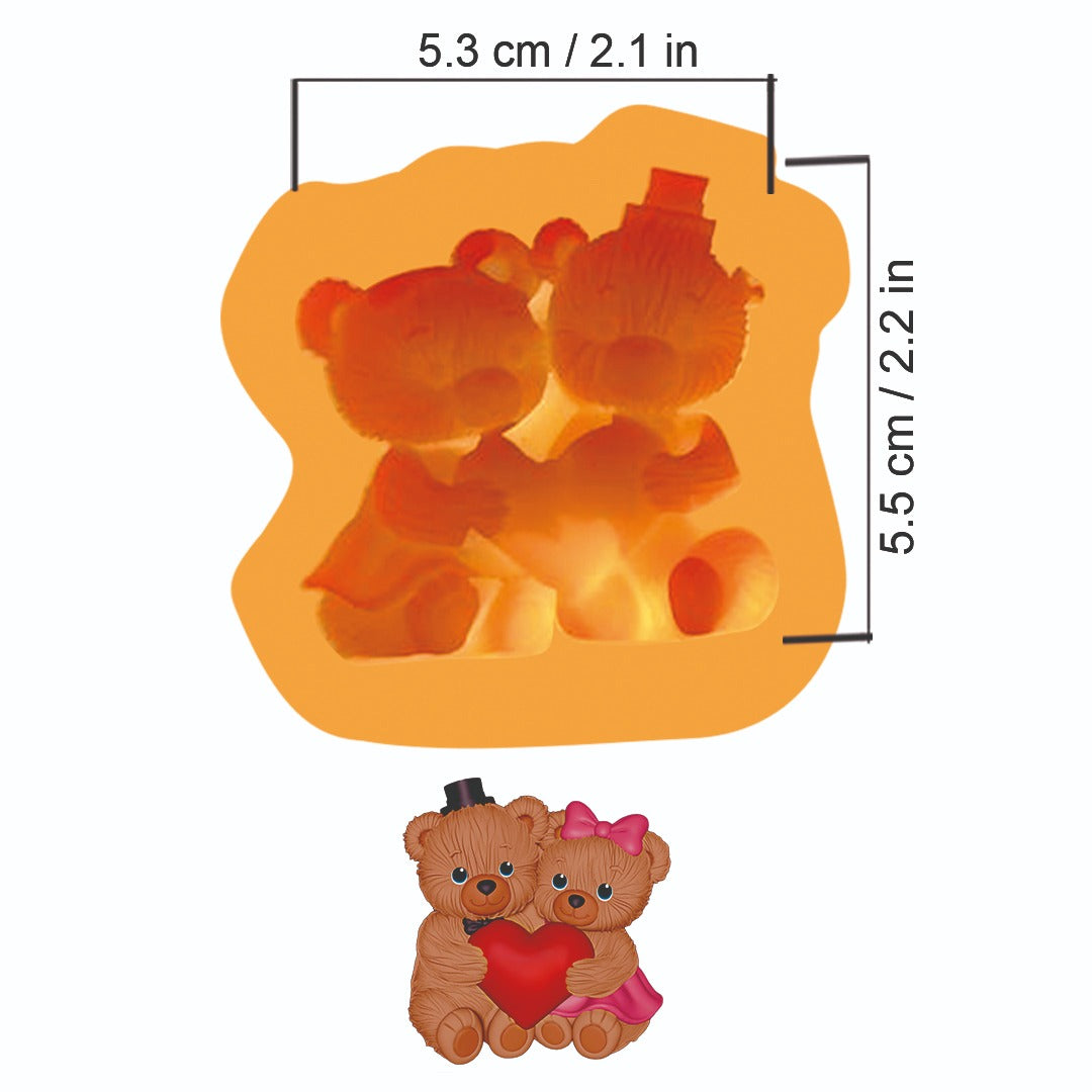 Molde CH – Osos Pareja con Corazón – Código: 005634