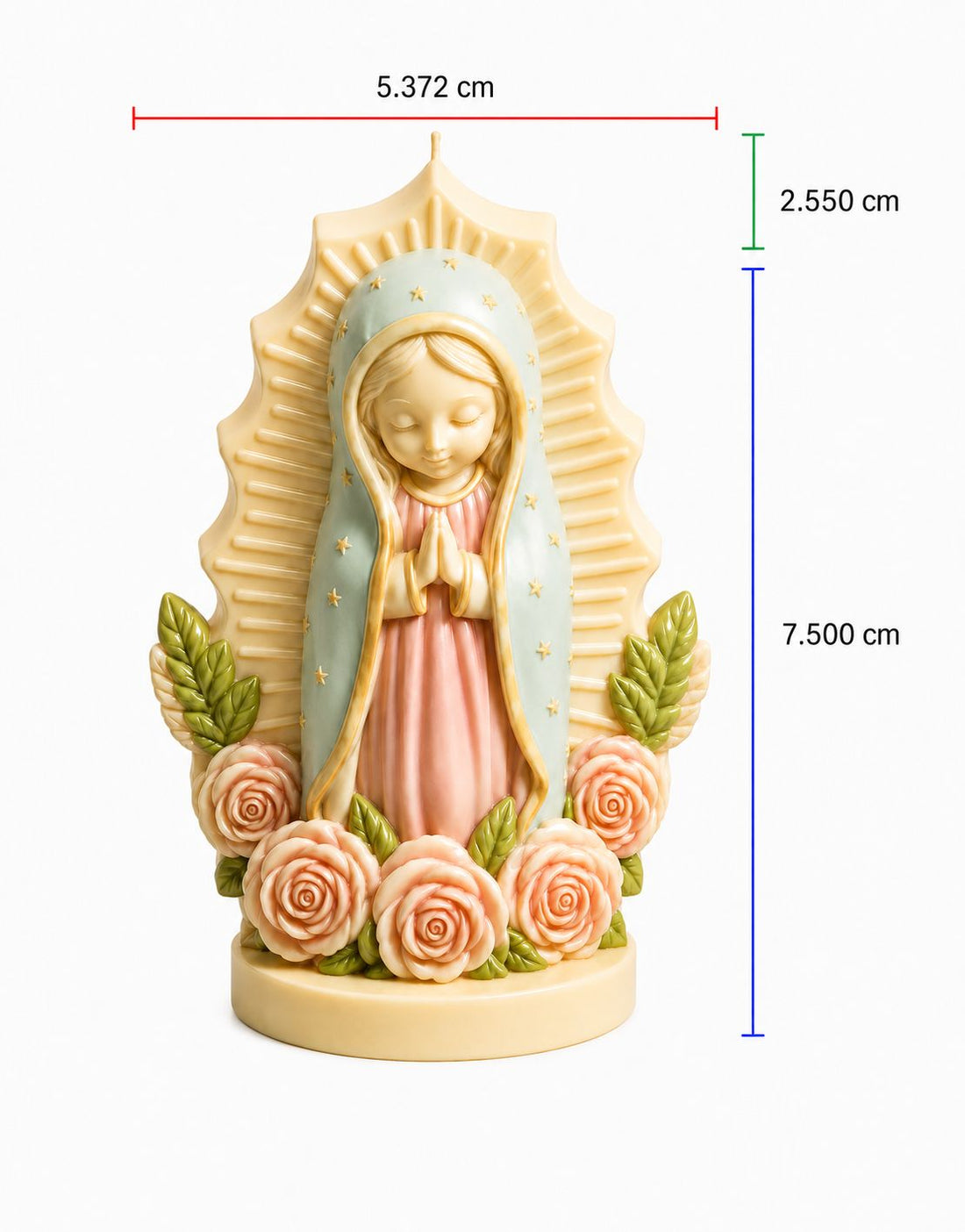 Molde Virgen con base de flores Cod: 005665