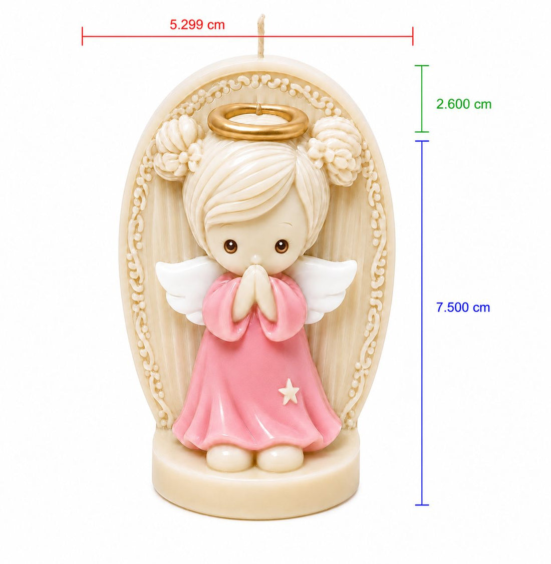 Molde Virgen Angelita con lazo Cod: 005668