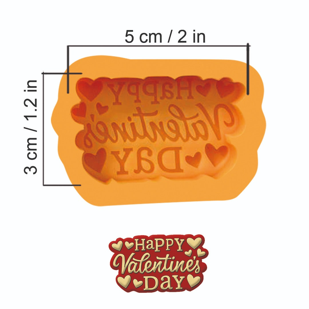 Molde CH – Happy Valentines Day con Corazones – Código: 005372