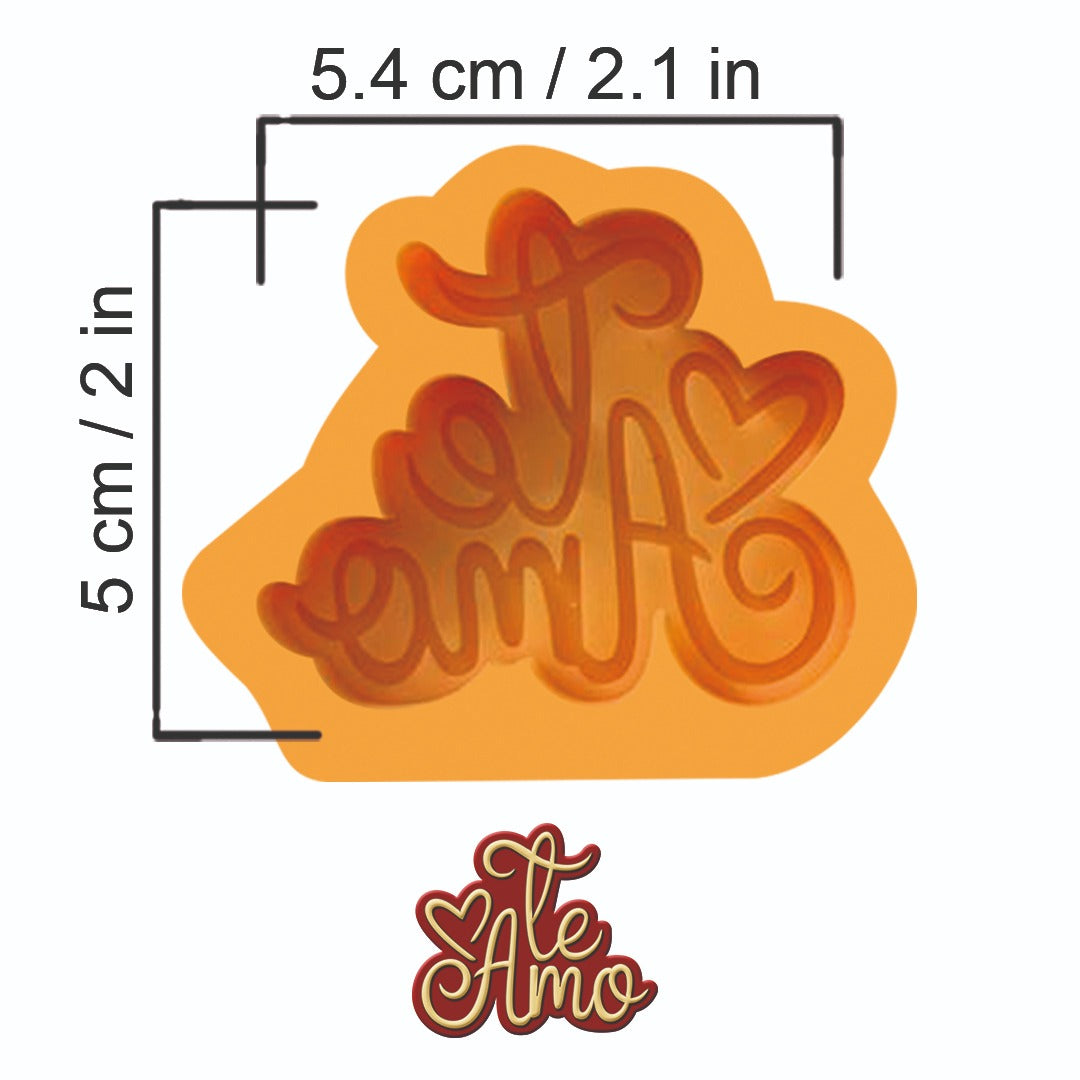 Molde Te Amo Letras Manuscrita – Código: 004848